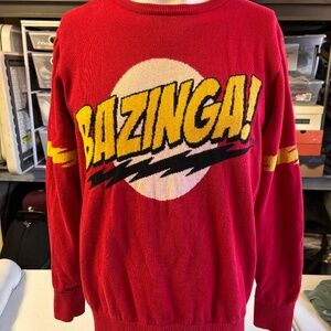Mens large (fits like a medium) Big Bang Theory sweater..Bazinga